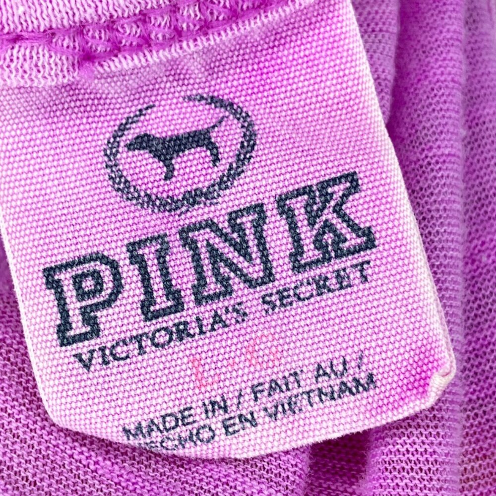 Vintage 00s Y2K Victoria's Secret PINK Large L Purple Lace Trim Layering Tank - Picture 4 of 5